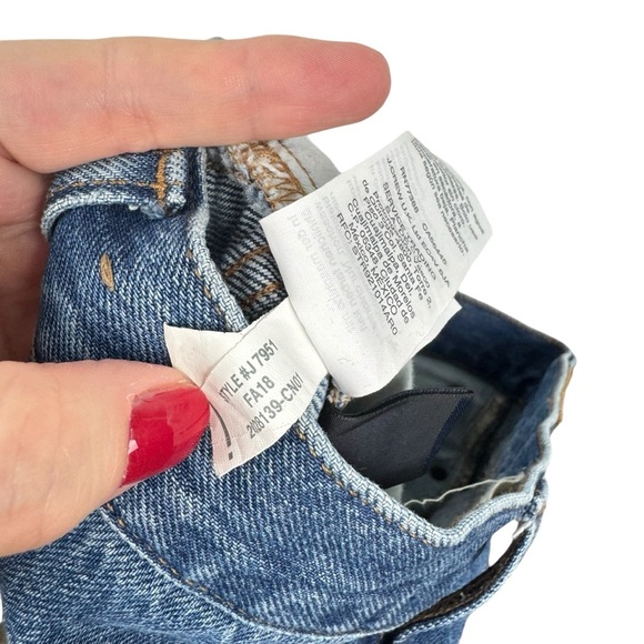 MADEWELL The Classic Straight Jean Medium Wash Distressed Size 24 Busted Knee - Picture 12 of 16